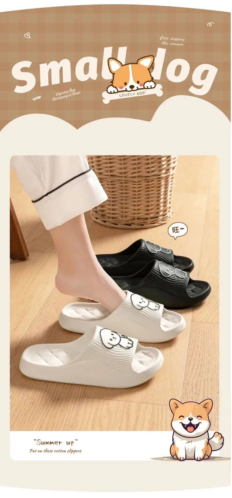 Cute Couple Pillow Slippers Female Bathroom Bath Non-slip  High Quality Soft  Sole Indoor Home Eva Thick Bottom Sandals