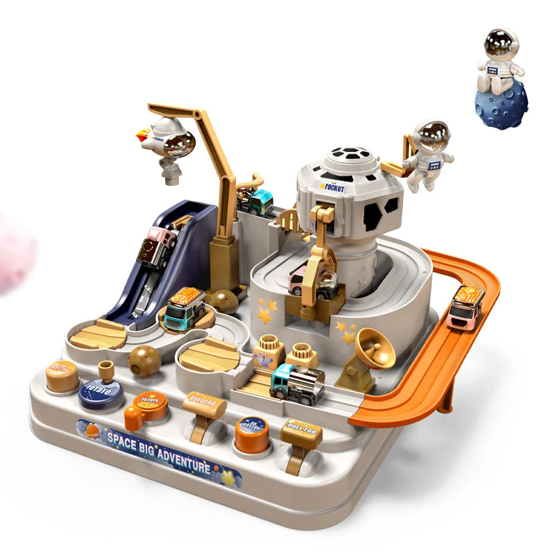 Racing Rail Car Model Space Aerospace Animals Educational Toys Children Train Track Adventure Brain Mechanical Interactive Game - Shoppiline