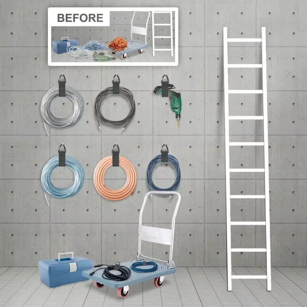 Heavy Cable Cord Storage with Triangle Buckle Wire Manager Power Cord Management Nylon Belt Keychain Straps for Cable Hoses