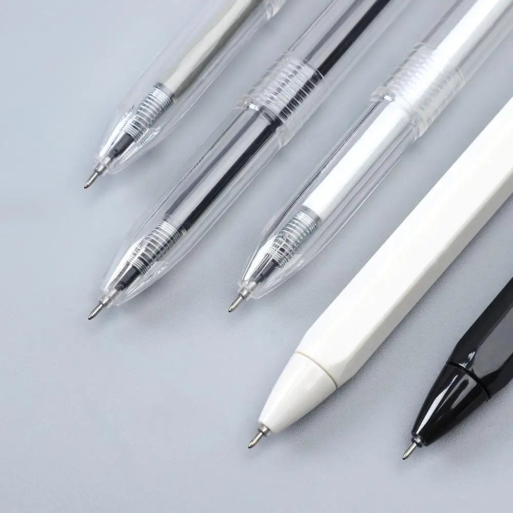 JIANWU 12Pcs/set 0.35/0.5mm Simple STYLE gel pen Black ink for student writing creative Neutral Pen Press School Supplies kawaii