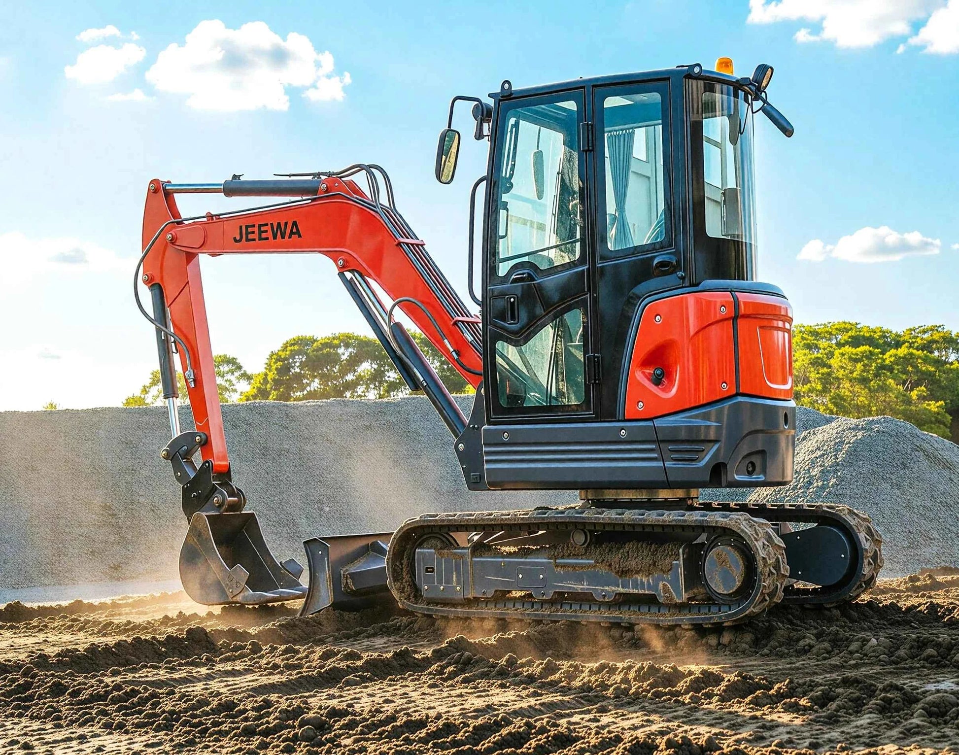 Excavator Mini  1.8 Ton Hydraulic Crawler Small Digger Micro Bagger for Farm Garden Construction  Multifunctional Free Shipping
