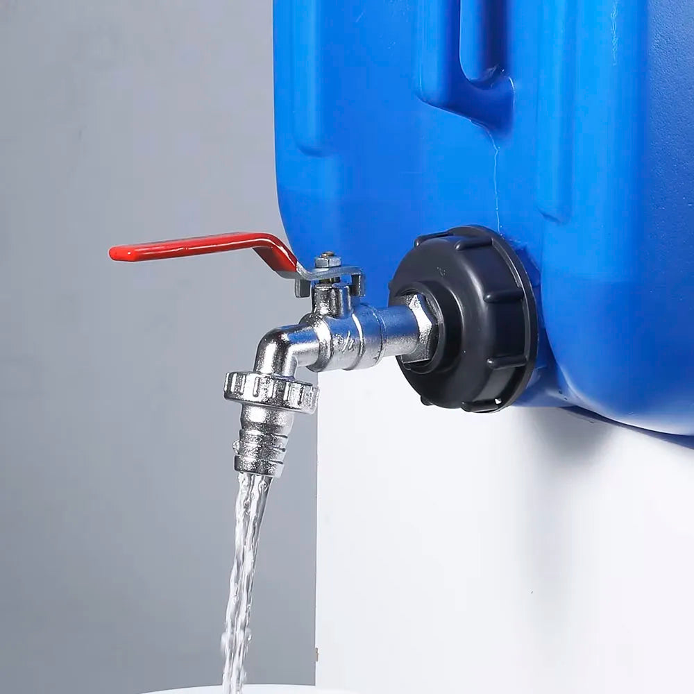 S60x6 Coarse Thread IBC Tank Tap Connecter x 1/2'' 3/4'' Water Coupling Adapter 1000L Garden Home Replacement Valve Fitting
