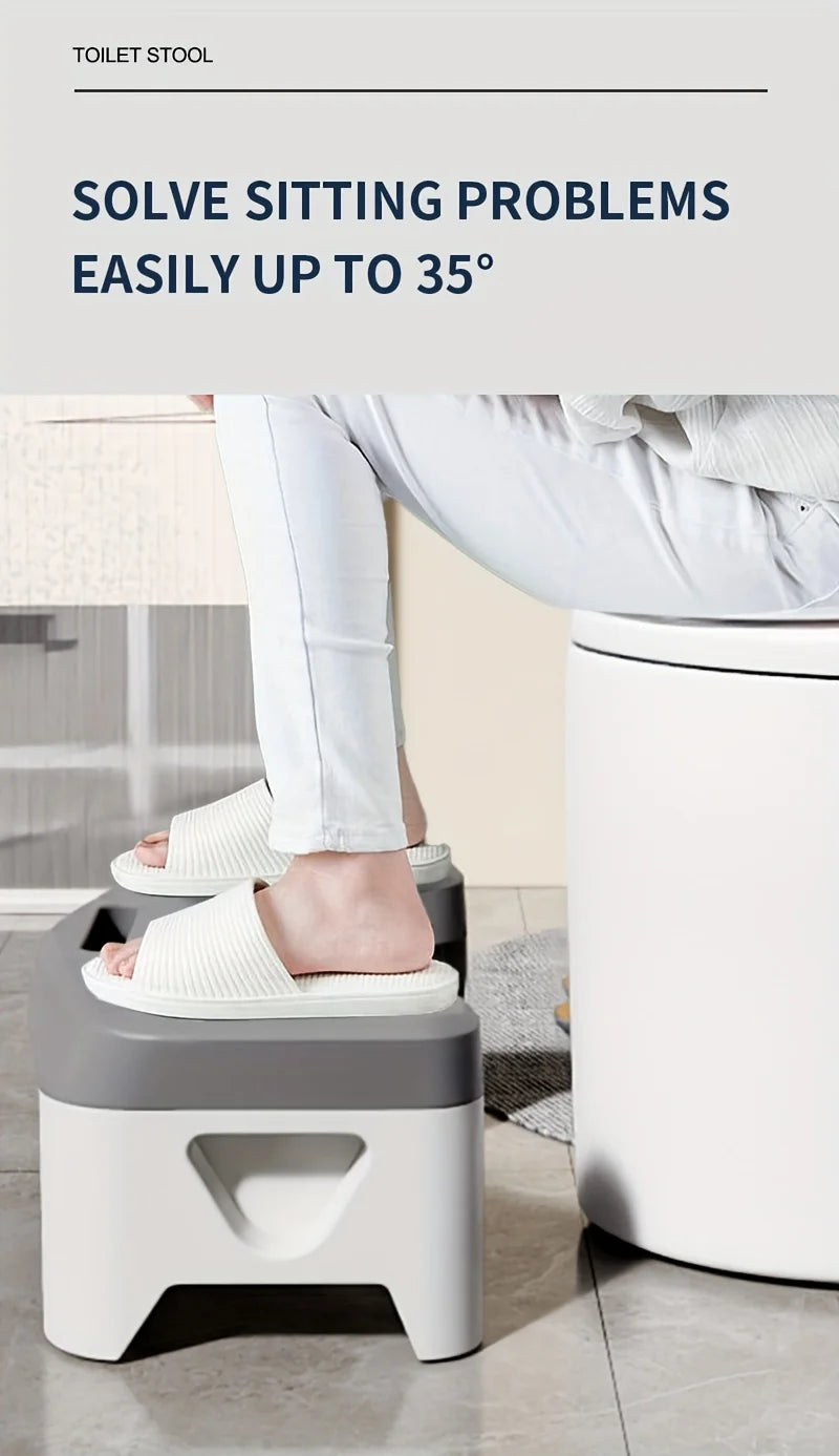 1Pc Toilet Stool for Bathroom, Comfort Toilet Stool for Adult Kids Pregnant Women, Squatting Aid Footstool, Anti Slip Thickening