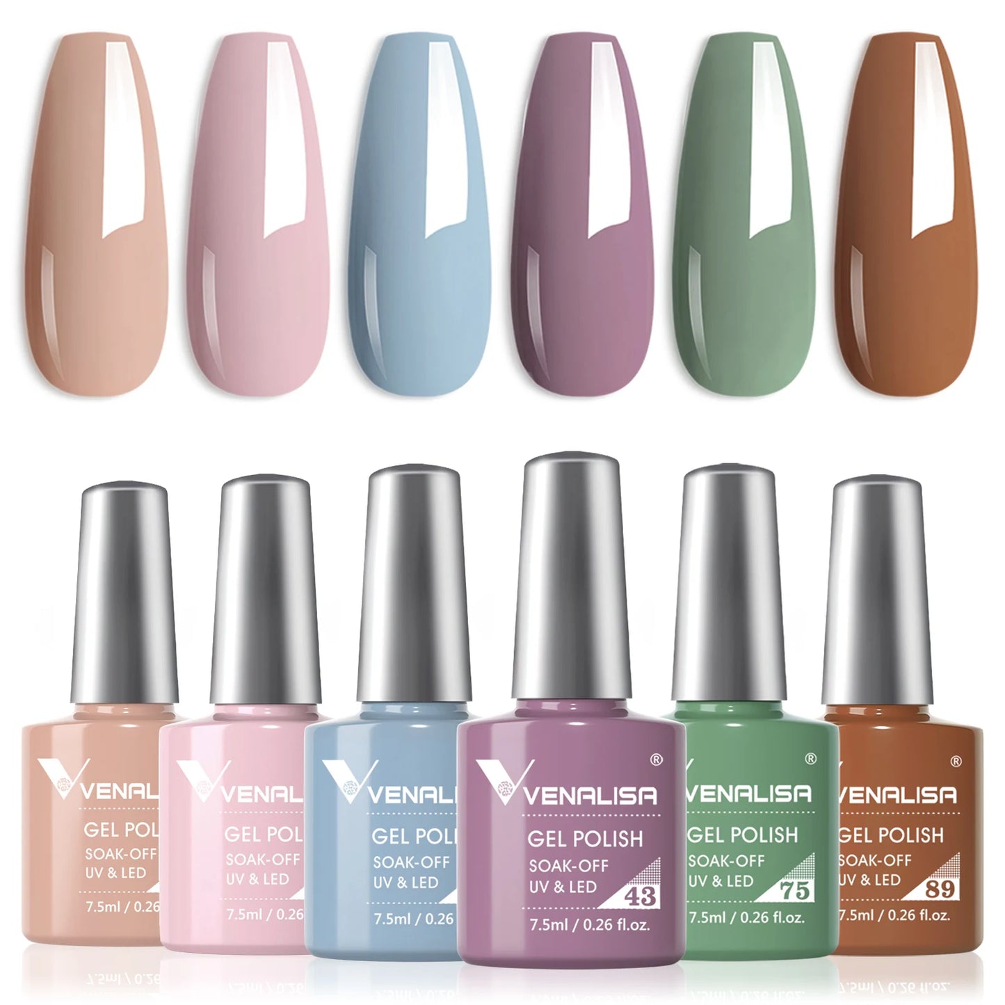 Venalisa 7.5ml Nail Gel Polish 60 Color Glitter Color Nail Varnish For Nail Art Manicure Top Coat Soak Off Enamel UV Gel Varnish
