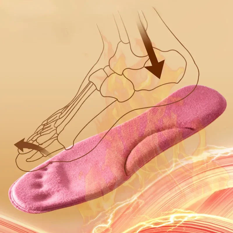 4D Massage Warme Stapel Schuhe Einlegesohlen Superweiche Latex Sportschuheinlagen für Füße Laufen Basketballschuhsohle Fußgewölbestütze Orthopädisch