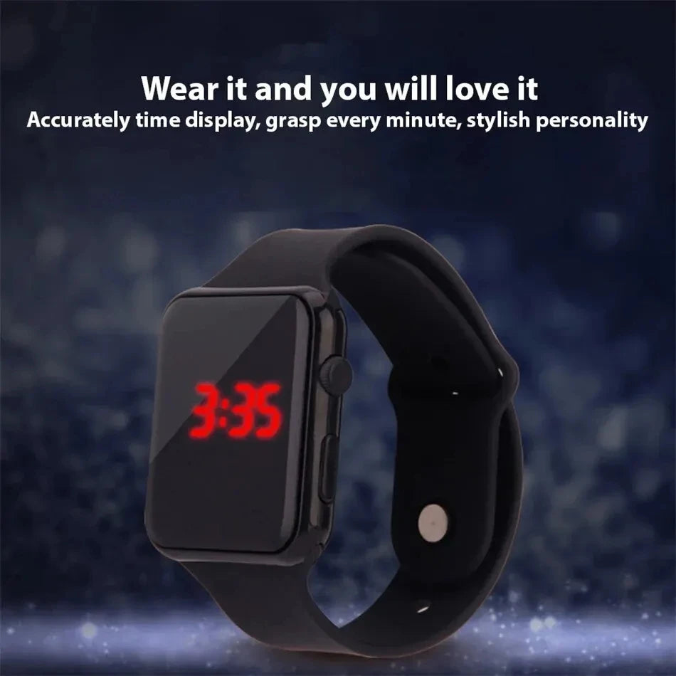 Einfache Digitaluhr für Herren Damen Mode Sport LED Elektronische Uhr Schwarz Silikonarmband Freizeit Herrenuhr Reloj Hombre
