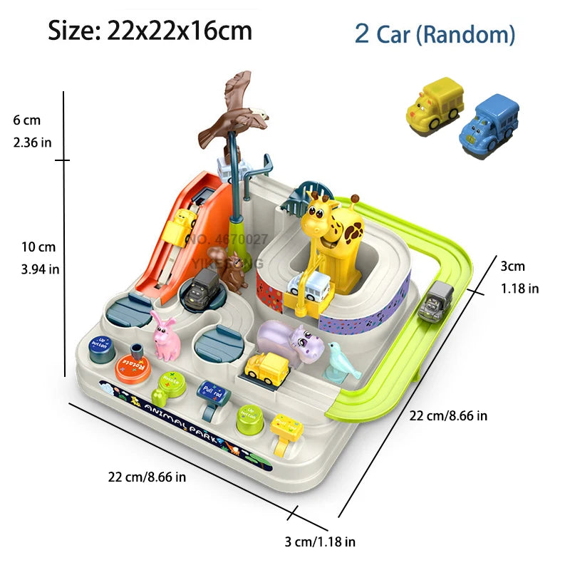 Racing Rail Car Model Space Aerospace Animals Educational Toys Children Train Track Adventure Brain Mechanical Interactive Game - Shoppiline