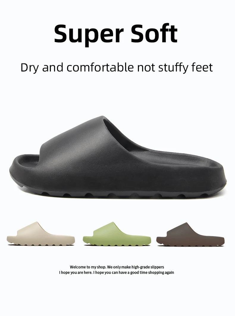 Coconut Slippers Feel like Stepping on Clouds Thick-soled Sandals Summer New Non-slip Wearing Sandals（Shoebox not included）