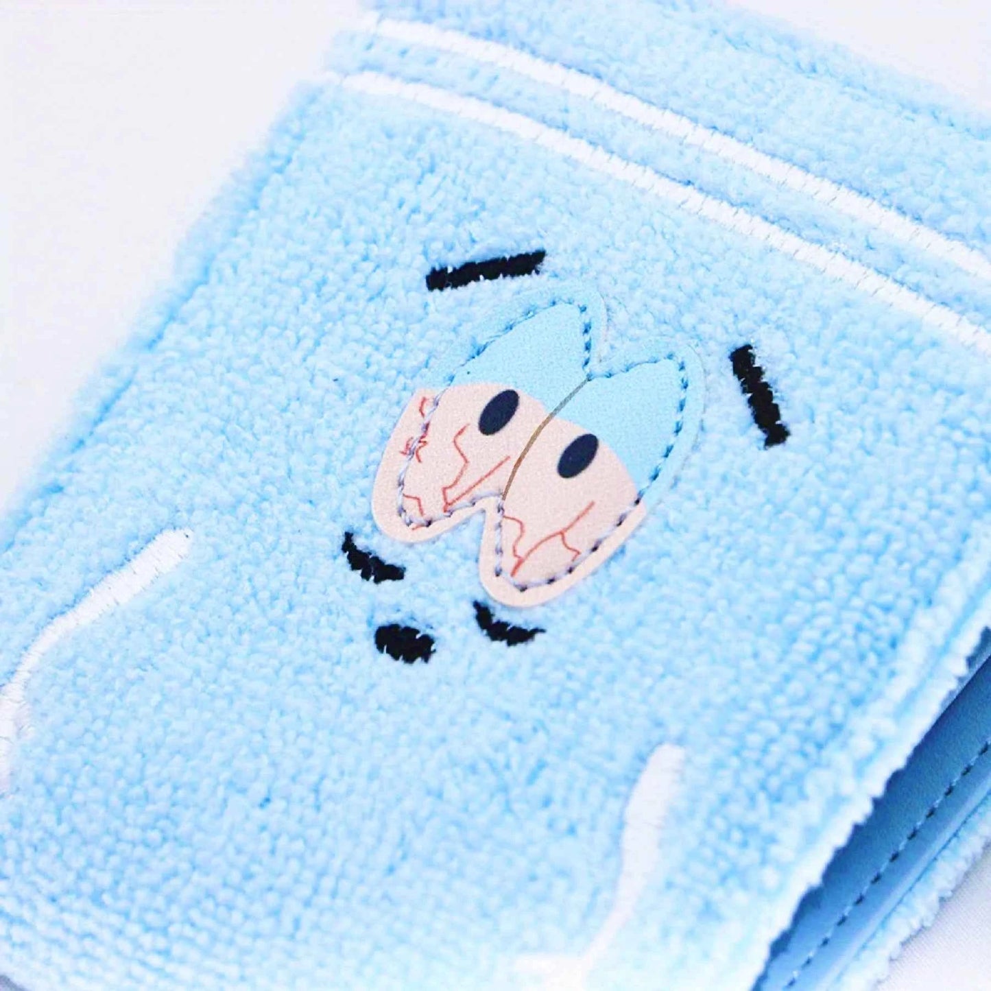 Towel cloth embroidered anime fashion wallet, designer personalized ID card holder