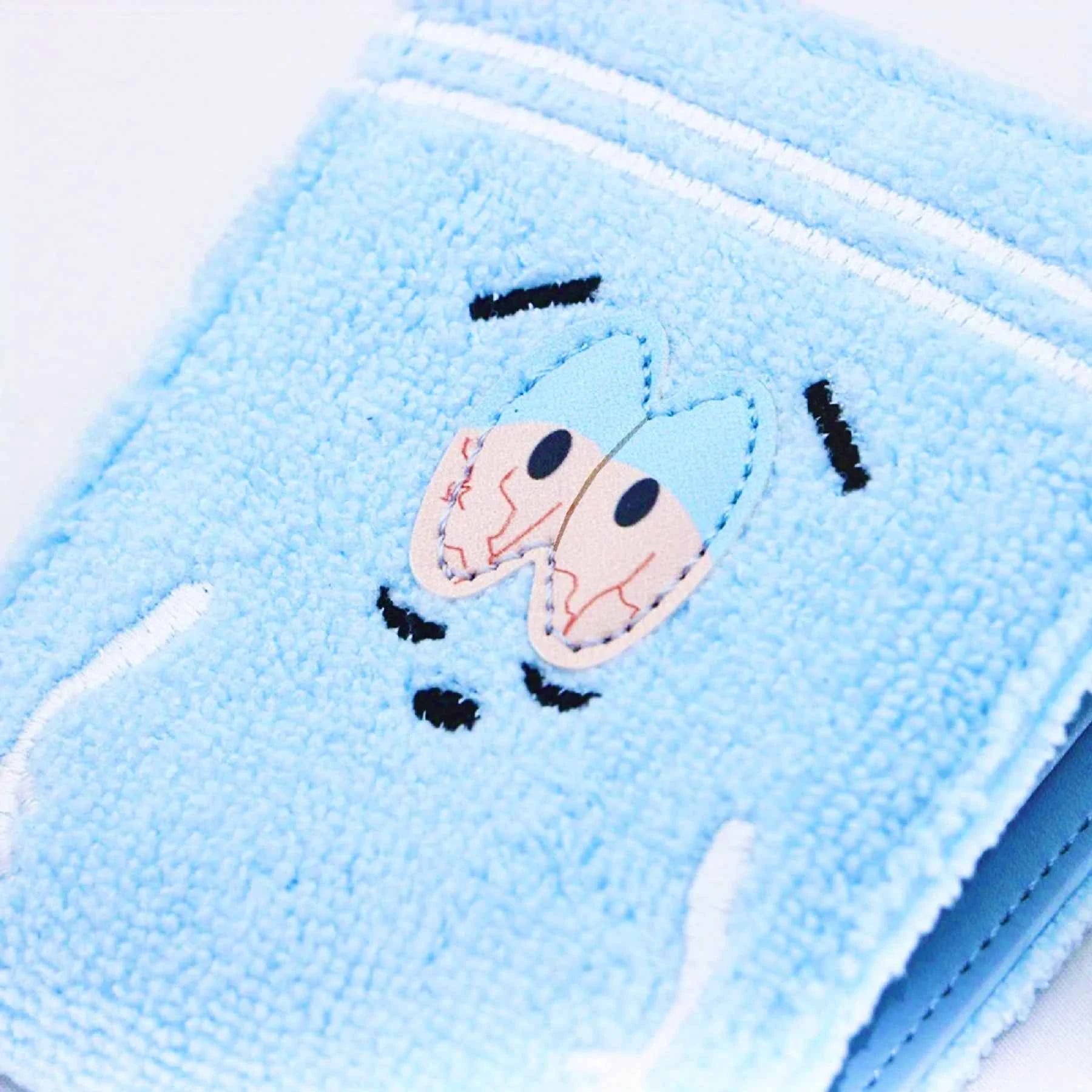 Towel cloth embroidered anime fashion wallet, designer personalized ID card holder