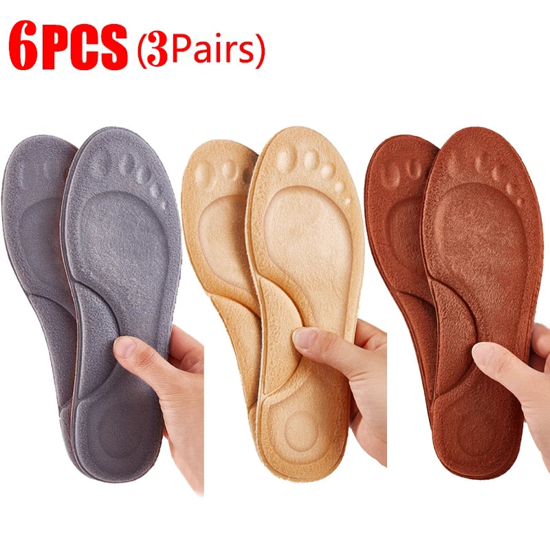4D Massage Warme Stapel Schuhe Einlegesohlen Superweiche Latex Sportschuheinlagen für Füße Laufen Basketballschuhsohle Fußgewölbestütze Orthopädisch