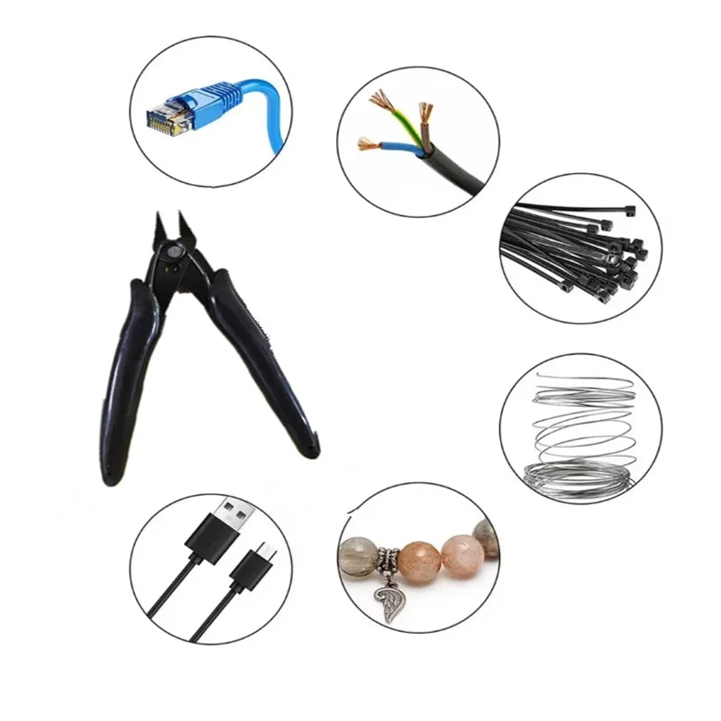 2Pcs Mini Nose Cutting Plier Electrical Wire Cable Cutter Metal Side Snips Flush Pliers Convenient Durable Tool