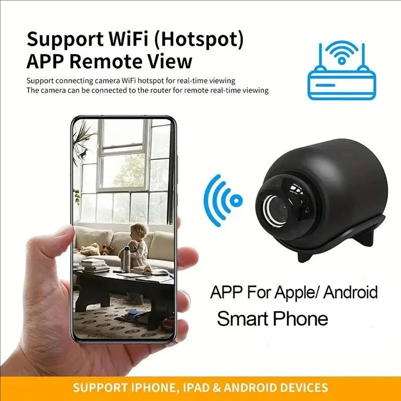 NEW 1080P HD X5 Mini Camera Wireless WIFI Outdoor Indoor Surveillance Camera with Cyclic Recording for Camping Home Security