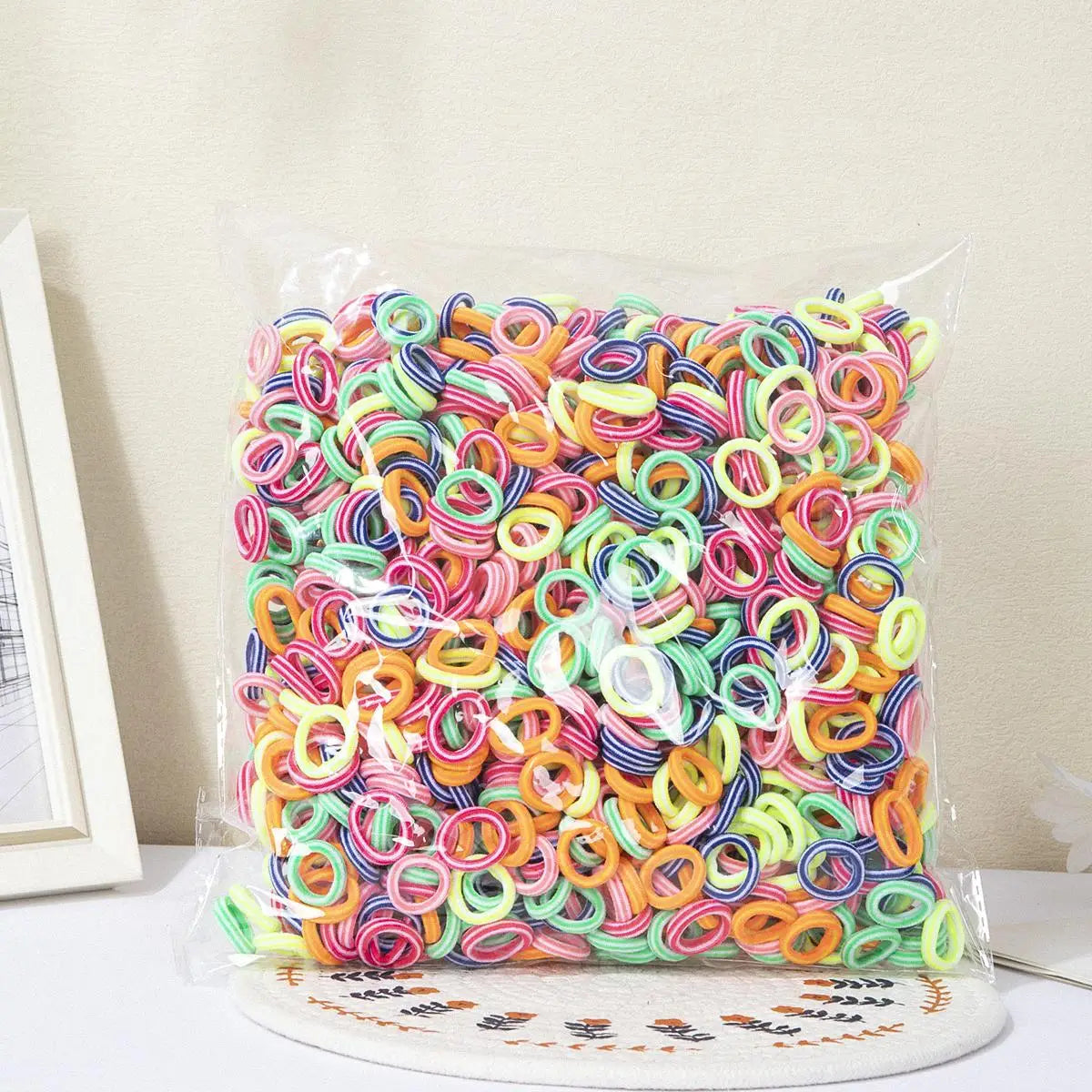 100pcs/set Elastic Colorful Hair Loops Ponytail Holder Stylish Hairdressing Accessories For Women And daily uses Daily Wear