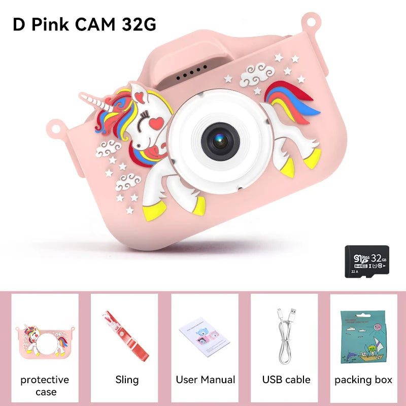Christmas Children Camera HD 1080P Toddler Digital Video Camera 2.0inch Kids Camera with Silicone Cases Toys for Christmas Gifts - Shoppiline