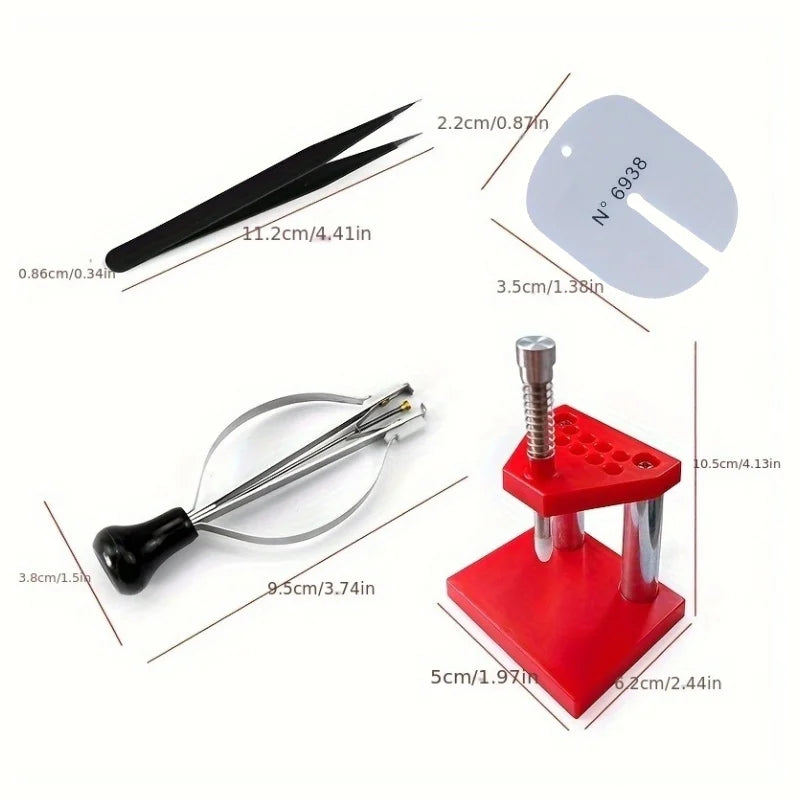 Uhrmacherwerkzeug-Set: Gummistaub-Luftgebläse, Schutzpolster, Nadelstift, Reinigungsbürste, Uhrenreparaturwerkzeuge, Pflegeset
