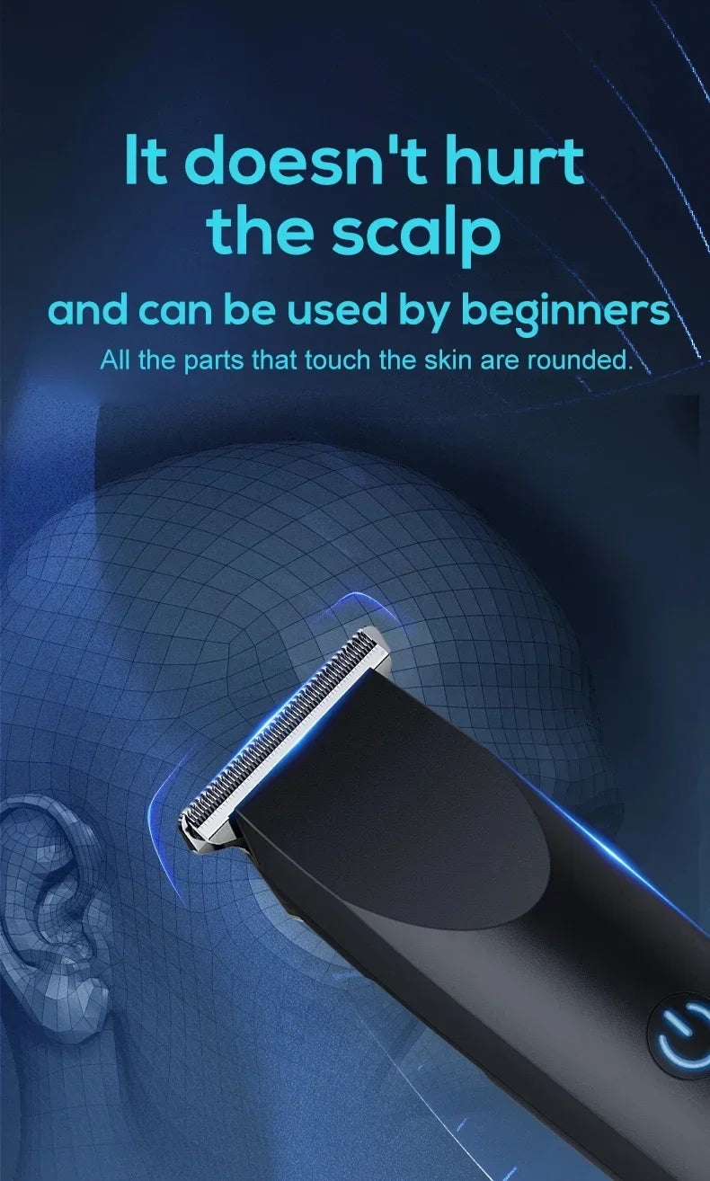Electric Hair Trimmer Adjustable Cutter Head Design Men Professional Barber Cutting Shaving Machine USB Charging For Home Salon