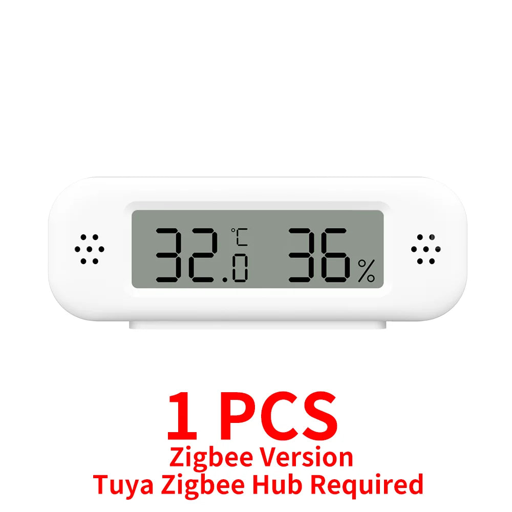 1~4pcs Tuya Zigbee 3.0 Mini Temperature Humidity Sensor For Smart Home Thermometer Hygrometer APP Remote Work with Yandex Alexa