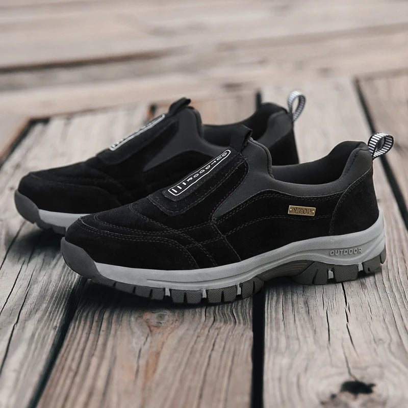 Classic Outdoor Men Sneakers Spring Slip On Casual Shoes Breathable Suede Leather Shoe Anti-skid Walking Shoe Hot Sale Footwear