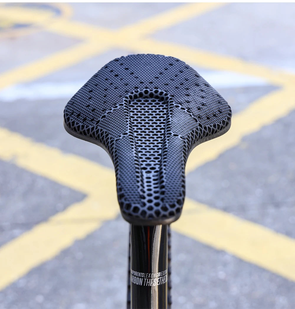 RYET Full Carbon 3D Printed Saddle Ultralight Hollow Comfortable Breathable MTB Road Racing Bike Cycling Seat Bicycle Accessory - Shoppiline