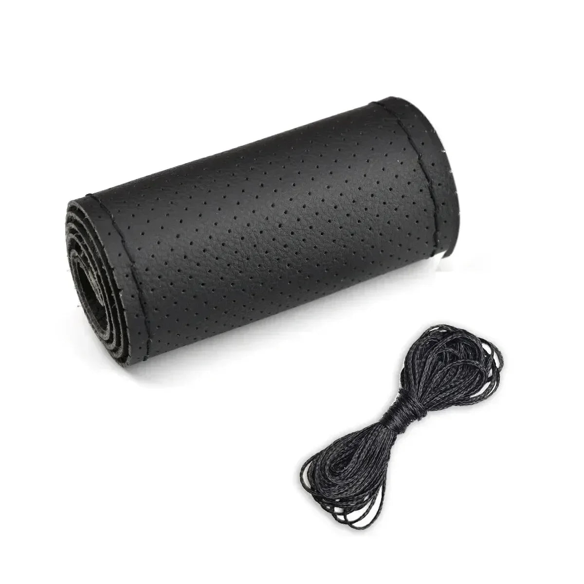 Car Steering Wheel Cover Needles And Braid Thread Artificial Leather Car Covers Suite 2 Color DIY Texture Soft Auto Accessories