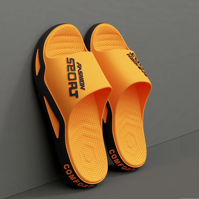 Men's Summer Fashion Slippers for Home ,Soft Soles, PVC Durable Material, Outdoor Sports and Leisure Beach Shoes for Couples