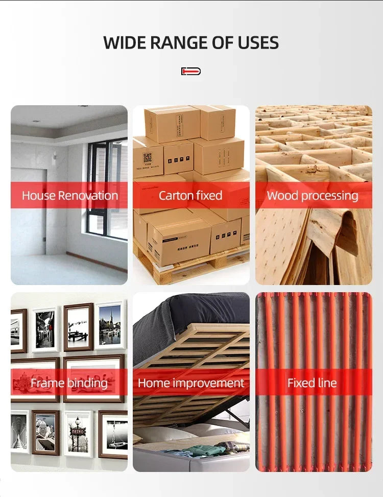Manual Nailing Gun Light duty Home Use Code Nailing Gun Air Nail Woodworking Special Direct Staple Book Carpentry Tools U/T/N - Shoppiline
