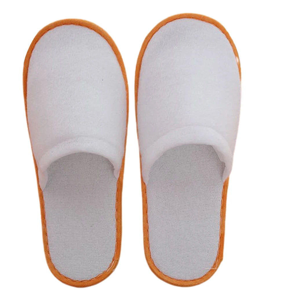 10Pair Lot Hotel Slippers Men Womens random color Velvet Travel Disposable Cotton Home Hospitality Shoes Cheap SPA Guest Slides - Shoppiline