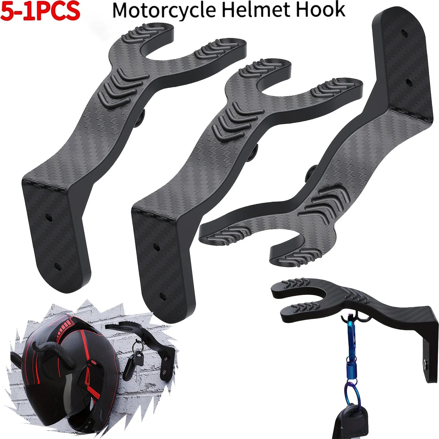Motorcycle Helmet Hook Racks Kitchen Cabinet Shelf Wall Mount Hook Multipurpose Display Hanger Stand Wall-Mounted Storage Holder