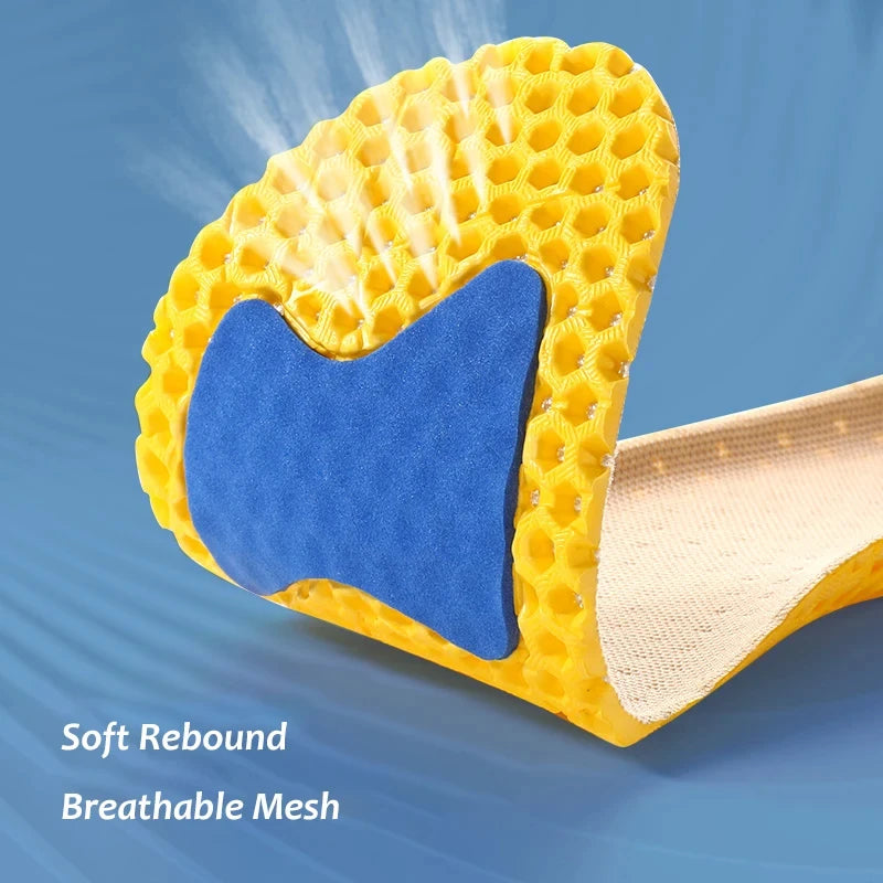3 Paar Memory Foam Orthopädische Einlegesohlen für Schuhe Sohlenpolster Mesh Deodorant Atmungsaktive Turnschuhe Laufkissen für Herren Damen