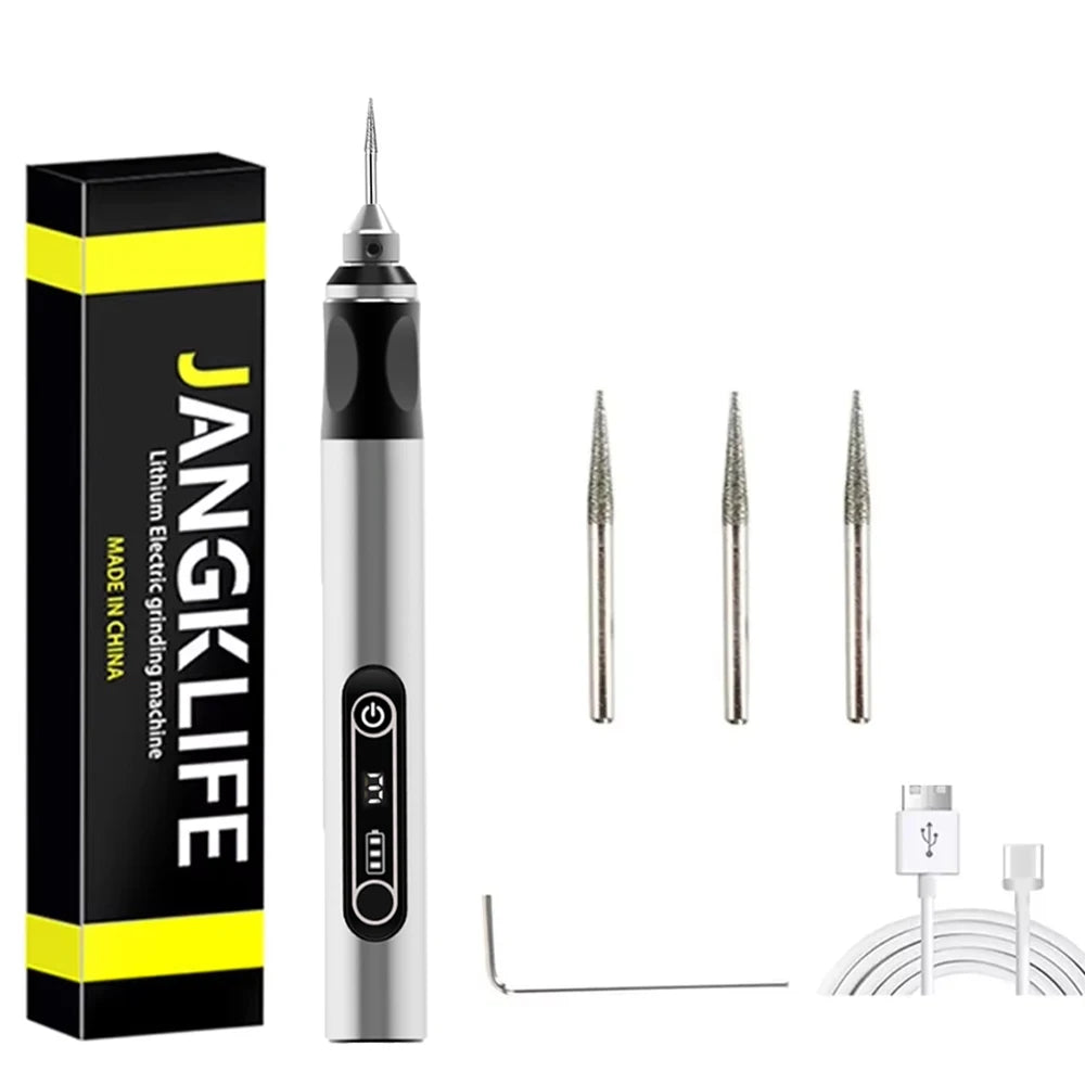 JANGKLIFE USB Cordless Rotary Tool Kit Woodworking Engraving Pen DIY For Jewelry Metal Glass Mini Wireless Drill - Shoppiline