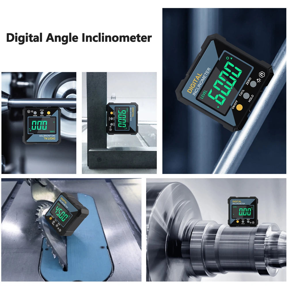 Woodworking Tools 4-sided Magnetic Dual Laser Inclinometer Digital Angle Measuring Instrument with Tilt Measurement Laser Level - Shoppiline