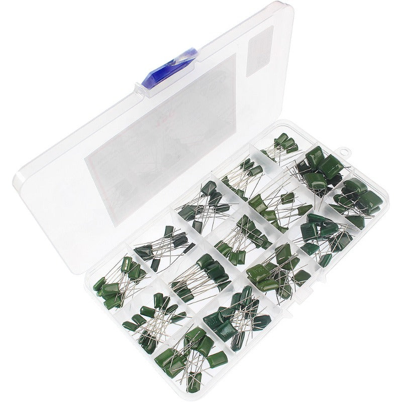150/180/620PCS Polyester Film Capacitor Kit 100V 1nF 1.5nF 2.2nF 100nF 2A102J 2A471J 2A222J 2A392J 2A332J 2A472J 2A103J 2A473J - Shoppiline
