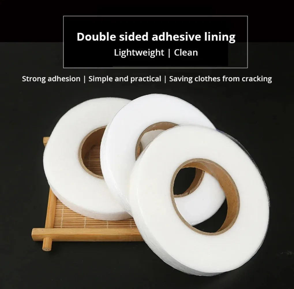 1Pc Hot Melt Double-Sided Tape For Pasting Double-Sided Non-Woven Fabric Lining and Fusible Lining in Clothing Sewing Supplies