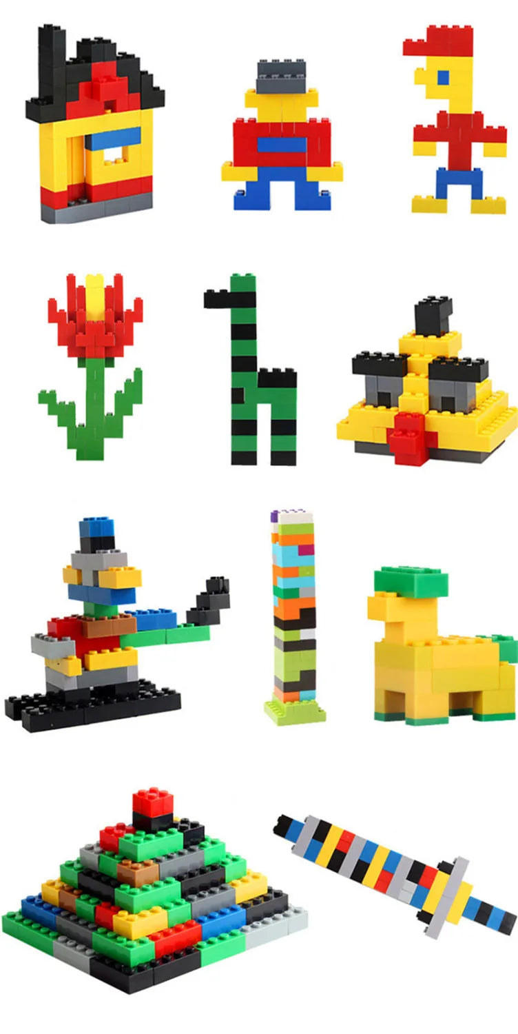 Random DIY Creative Building Blocks Bulk Set Urban Classic Building Blocks Assembled Birthday Gift Children's Educational Toys