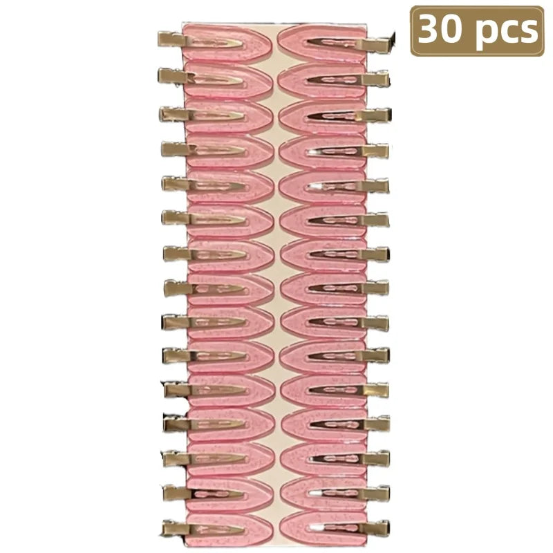 30/120Pcs Women's Model, Solid Color Fashionable and Simple, Cute and Sweet Hair Clip, Suitable for Use with Bangs and Side