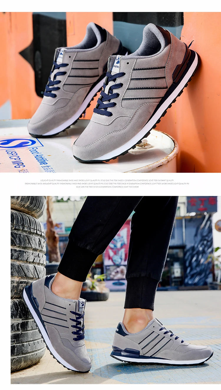 2024 New High Quality Men's Sneakers Leather Casual Shoes Autumn Breathable Men Shoes Male Flat Shoe - Shoppiline