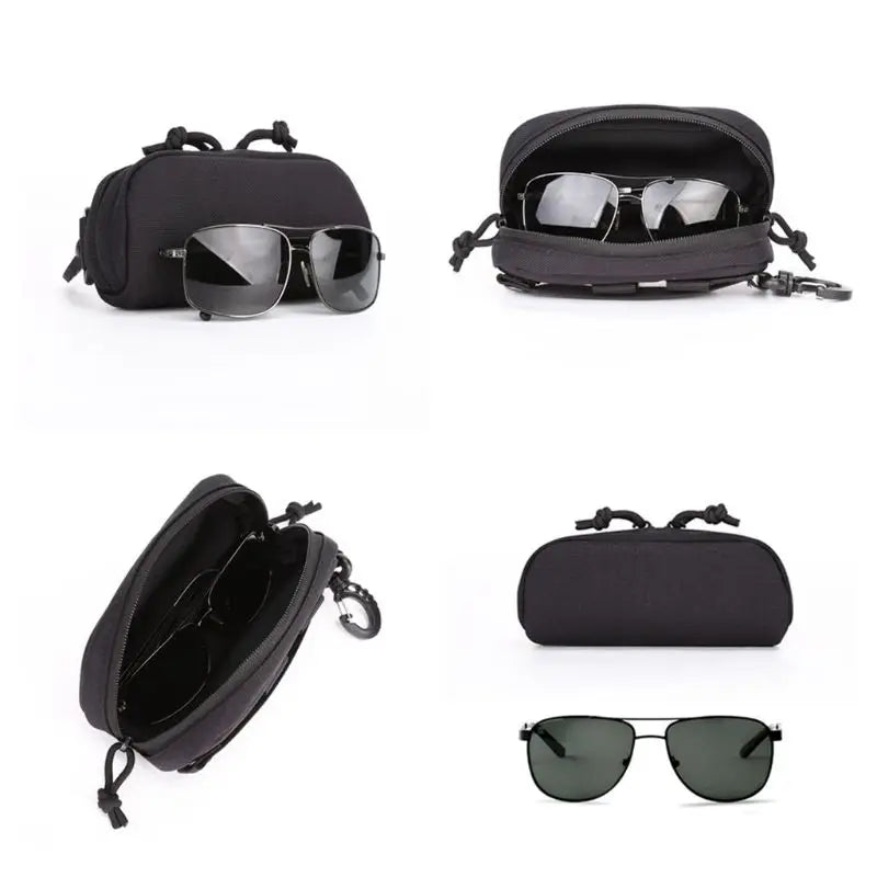 Tactical Eyeglass Case Outdoor Hunting Shockproof Protective Goggles Box Portable Outdoor Sunglasses Case-1000D Nylon for Man