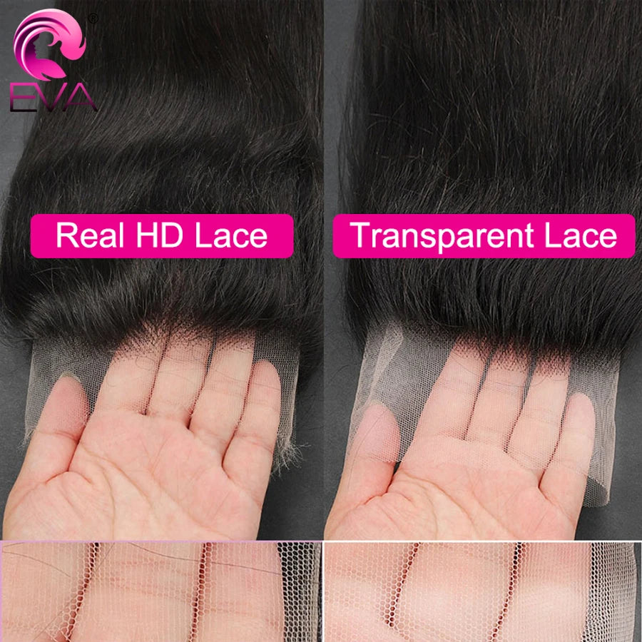 Eva 5x5 Hd Lace Closure Straight 13x4 Lace Frontal Closure Hand Tied Human Hair Closures Free Part Hd Lace Closure Pre Plucked