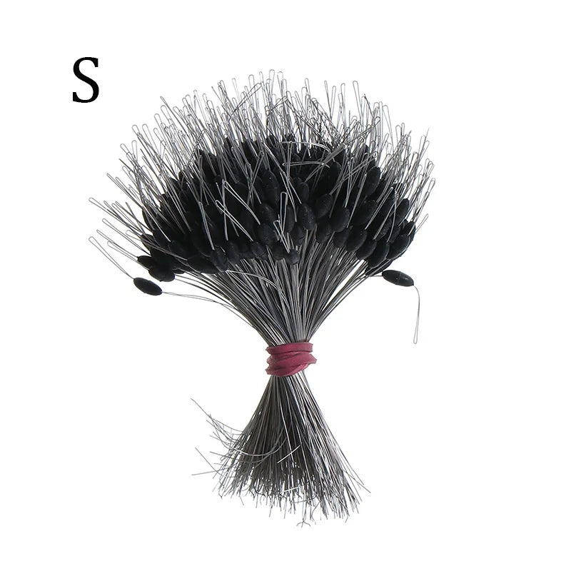 300Pcs Professional Fishing Float Stopper Silicone Space Bean Oval Bobber Anti-Strand Resistance for Fish Line Gear