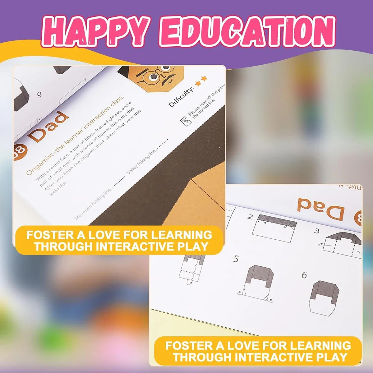 Origami Kit with 30/96 Sheets Paper & Guide Book, DIY Craft Art for Beginners kids，Multiple difficulty level challenges