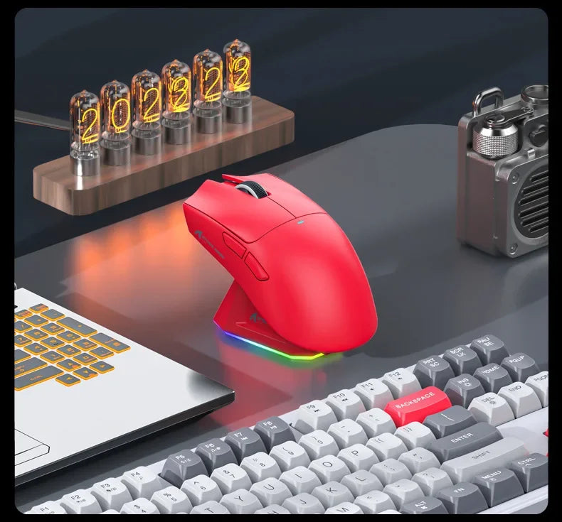 Attack Shark X11 Wireless Bluetooth Triple Mode Mouse Touch Screen Magnetic Charging Dock Ultra Light Macro Gaming Mouse