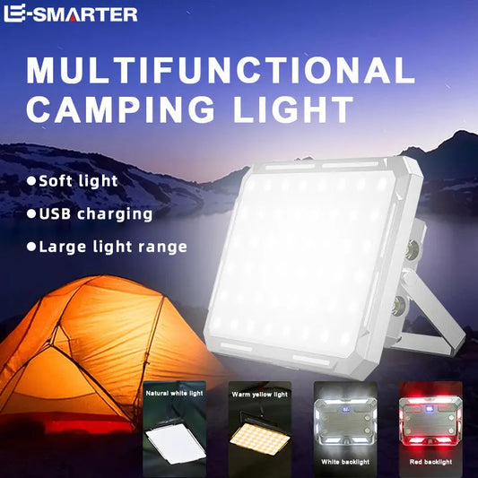 Portable LED Camping Tent Light Rechargeable Searchlight High Power Outdoor Emergency Lighting Waterproof Hanging Night Lamp - Shoppiline