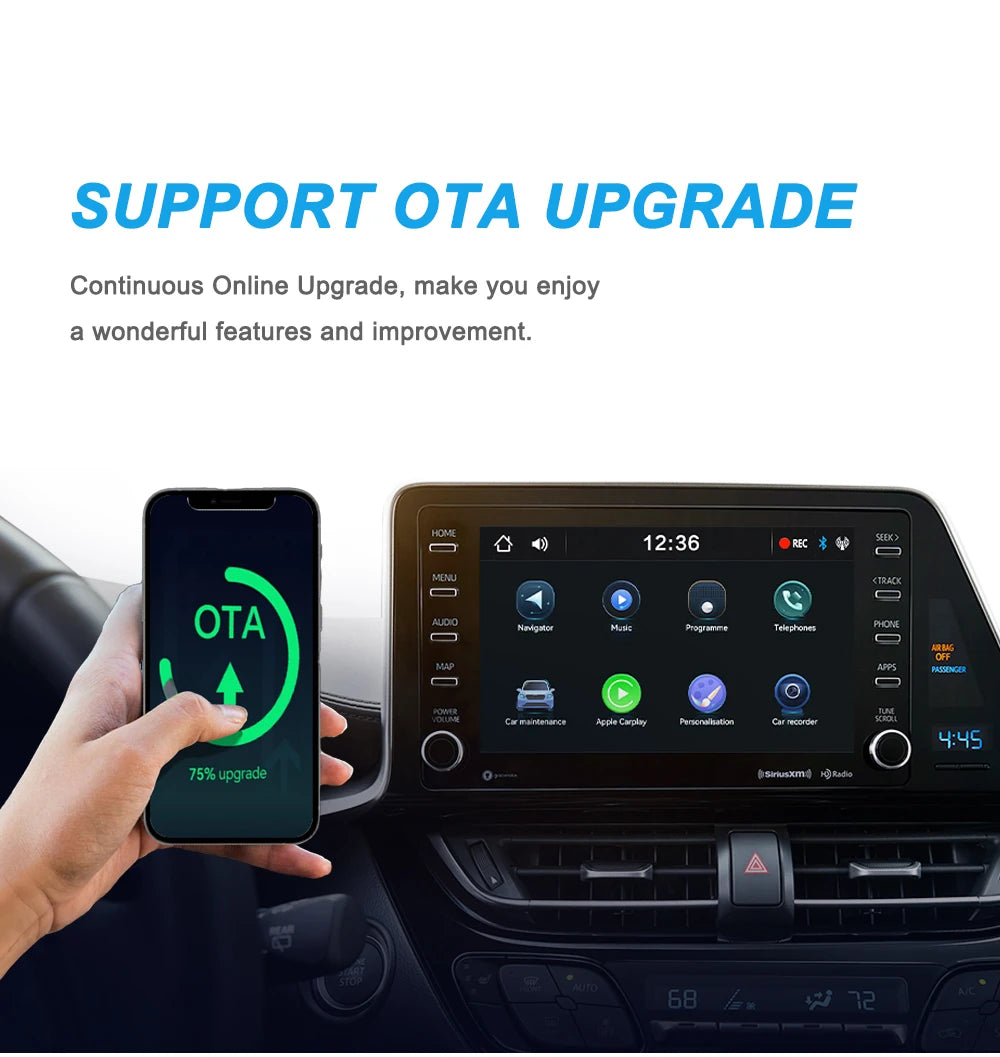 2026 NEW Wired to Wireless CarPlay and Android Auto 2 in 1 Mini Adapter 5GHz WiFi5 for 99% Original Wired CarPlay/Auto Cars