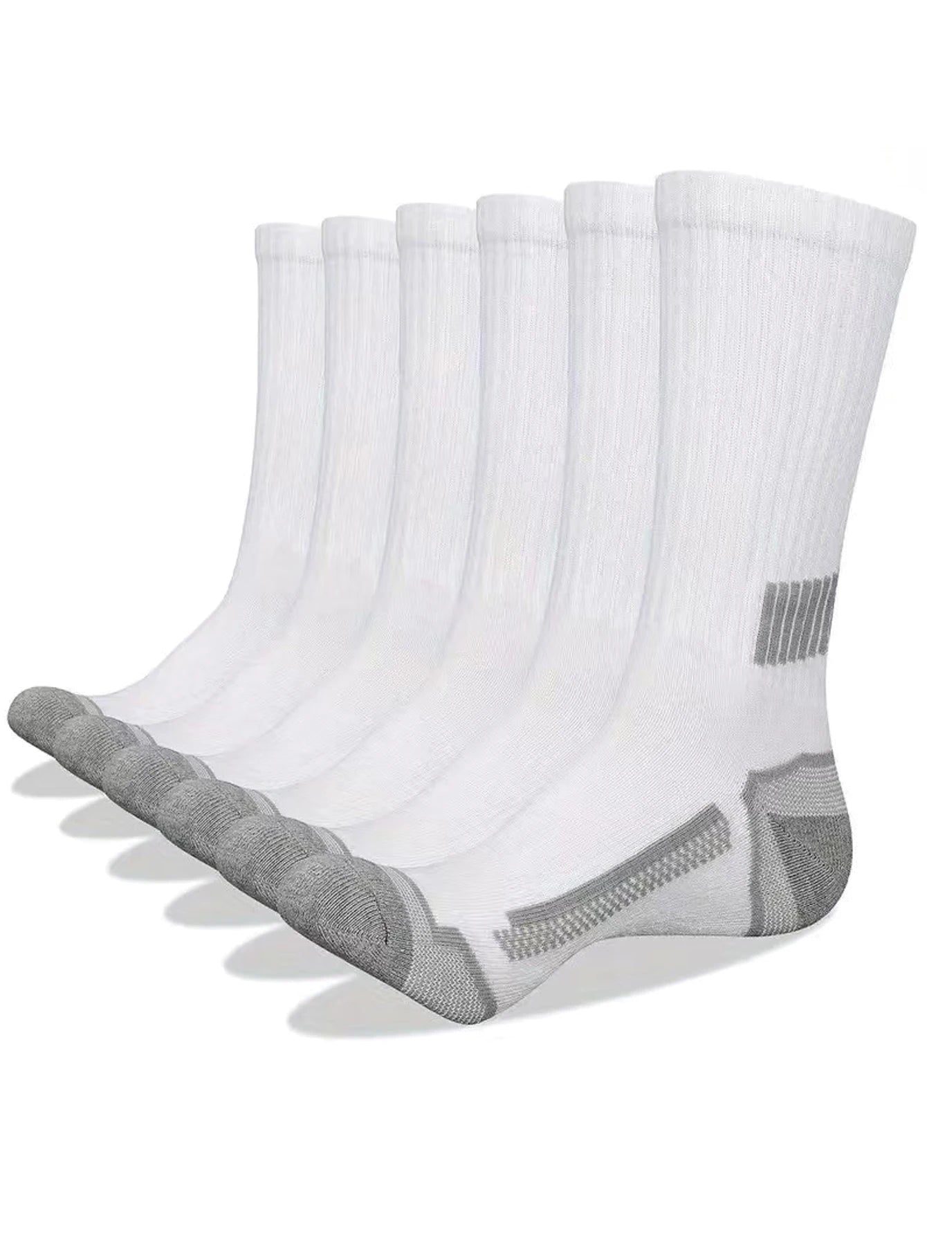 12Pairs of MEN'S Sports Socks, Sweat Absorbing, Comfortable and Breathable, Suitable for Basketball Training and Outdoor Running