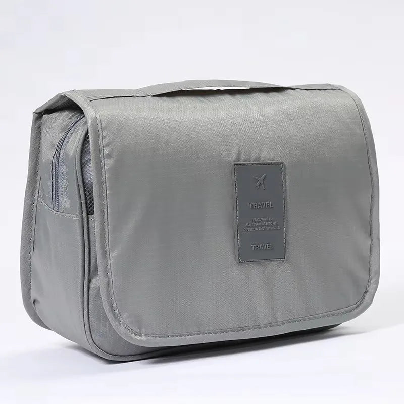 Travel Hanging Makeup Bag Large Capacity Portable Hand-held Storage Wash Bag with Simple Hook for Cosmetic Organization