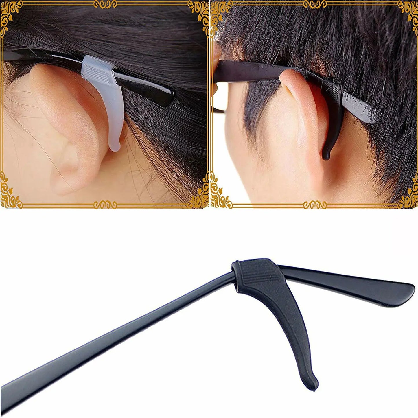 10/20/30/100pcs Anti-slip Silicone Ear Grip Glasses Eyeglasses Leg Ear Hook Stopper Bracket Fastener Accessories Temple Tip