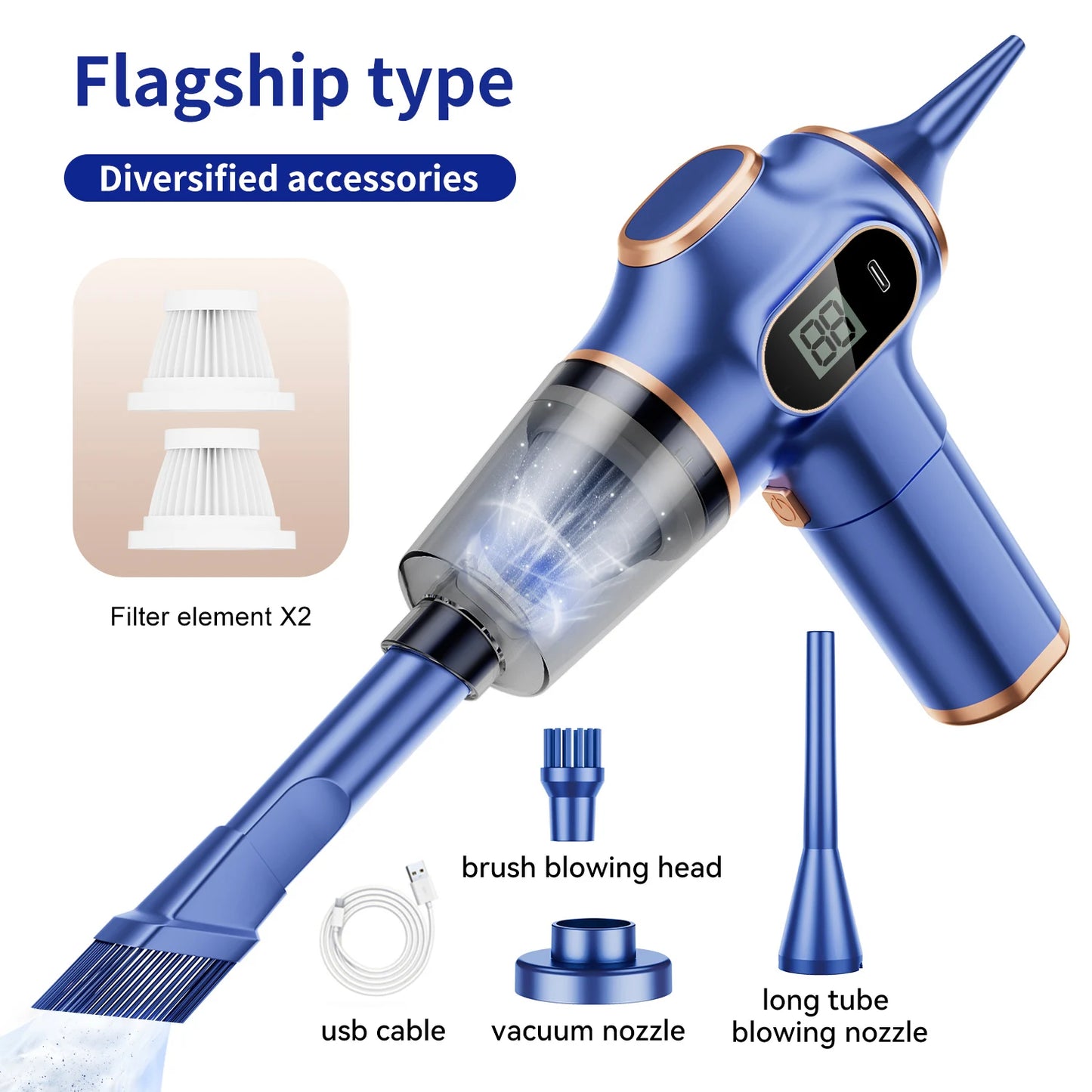 NEW ABS Wireless Car Vacuum Cleaner Home Appliance Sofa Office High-Power Household Cleaning Machine Mini Vacuum Carpet Cleaner