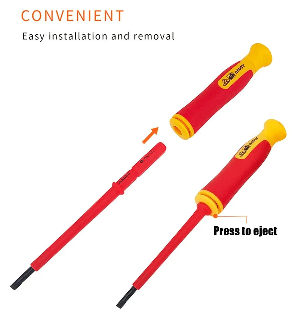New Hexagonal Screwdriver Insulated Electrician Screwdriver High Hardness Set Magnetic Cross Word Shaped Plum Blossom