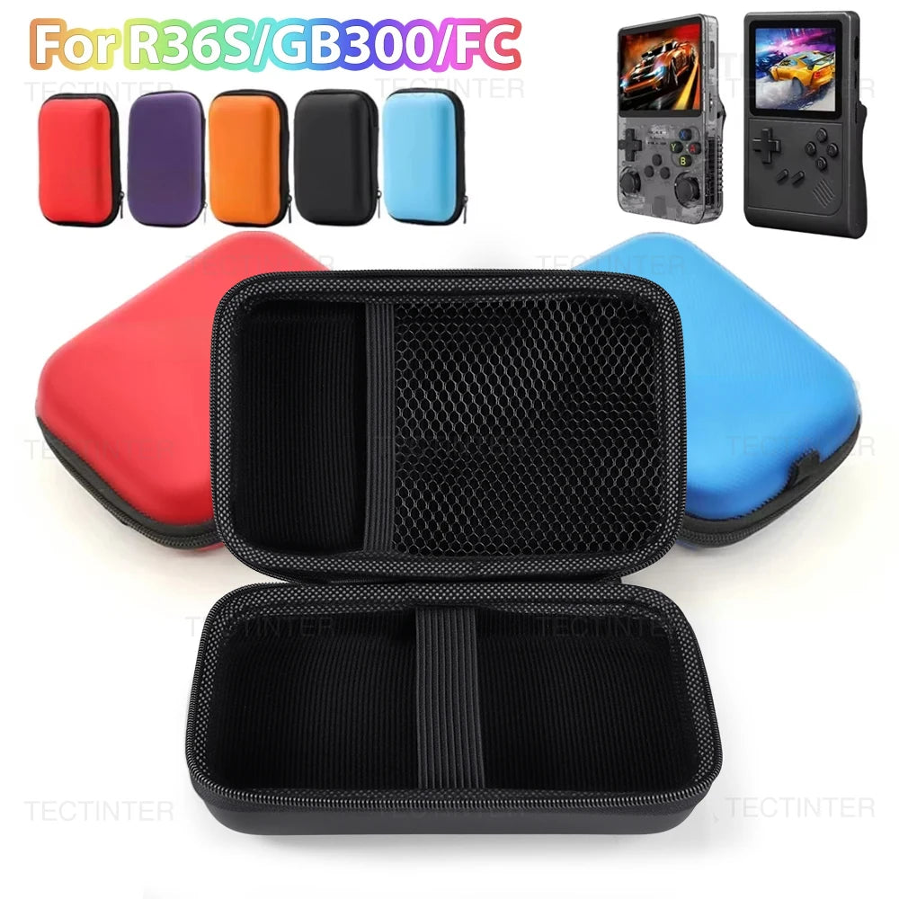 Carrying Case For R36S/GB300/FC/RG35XX Handheld Game Console Storage Pouch Bag Travel Retro Mini Game Player Protective Box